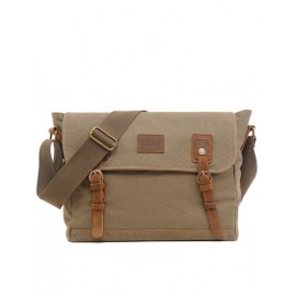 Casual Preppy Buckle Design Messenger Flap Bag